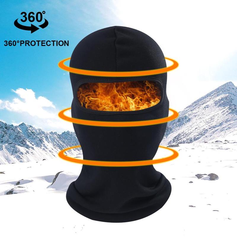 Christmas Solid Color Ski Balaclava Hat, Windproof Thermal Full Face Mask, Winter Cold Weather Warm Headgear for Outdoor Skiing Motorcycle Cycling Snowboard