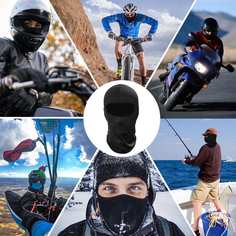 Balaclava Face Mask Dustproof Windproof UV Protection Open Eye Face Covers for Outdoor Sports Cycling Motorcycle Skiing, Black