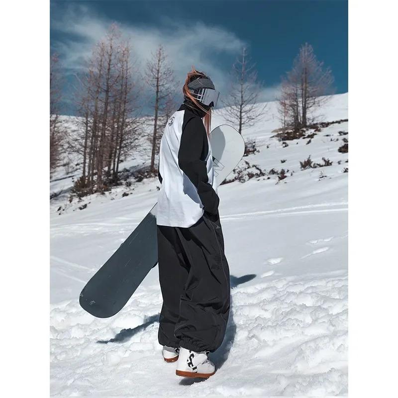 Southern Potato Ski Pants Men's Women's Single Board Waterproof Loose Fit Wear Resistant Professional Double Board Ski Pants