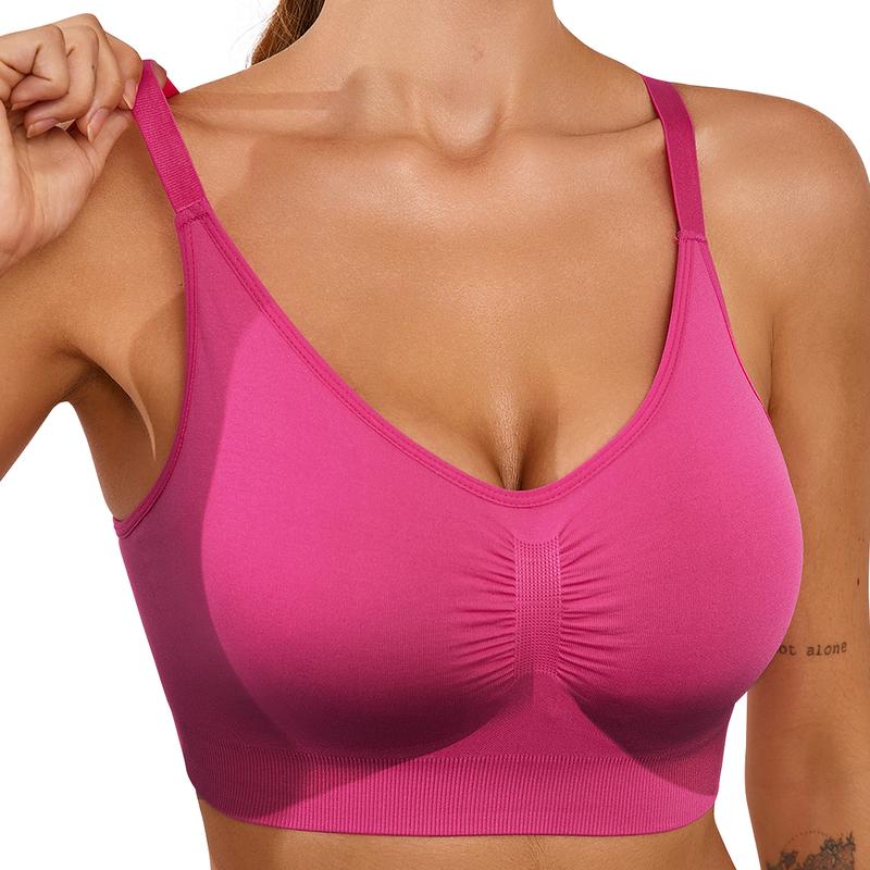 Women's Wireless Sculpt Bra Comfort Bralettes No Underwire Unlined Cami Bra Seamless Tshirt Bras Sports Bra