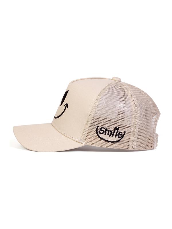 Smile Face Pattern Baseball Cap, Casual Outdoor Sports Hat for Men & Women, Adjustable Sun Protection Cap for Daily Wear