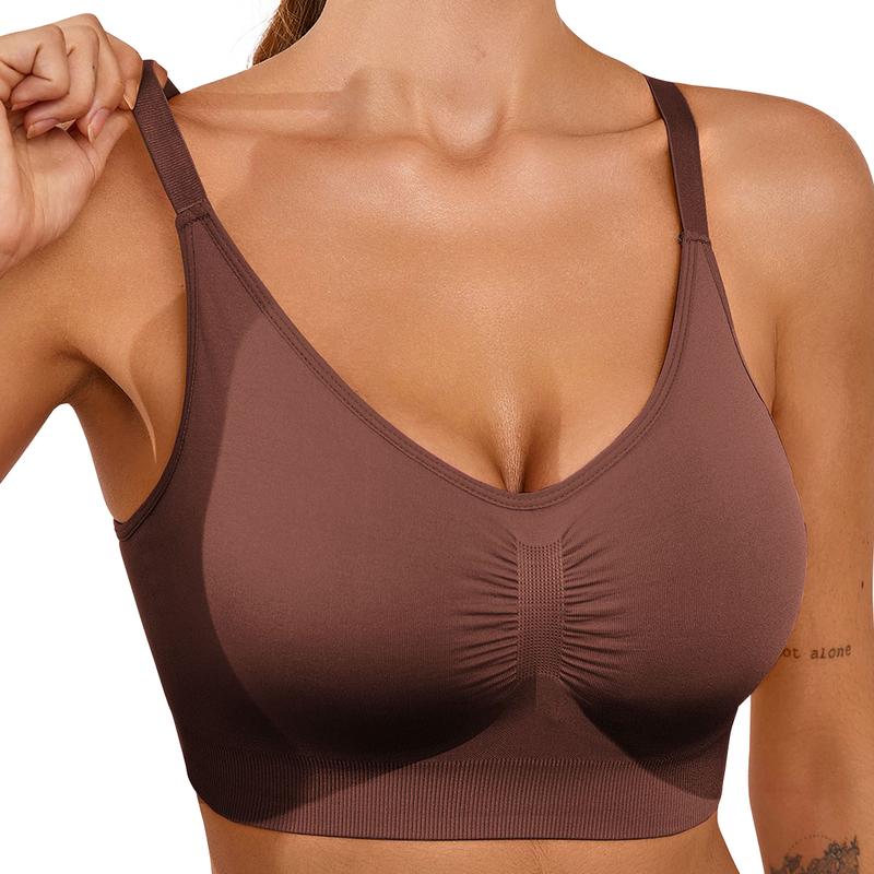 Women's Wireless Sculpt Bra Comfort Bralettes No Underwire Unlined Cami Bra Seamless Tshirt Bras Sports Bra