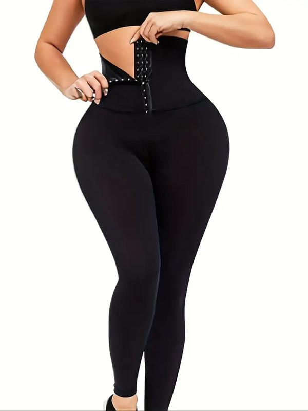 Women's Solid High Waist Sports Leggings, High Stretch Seamless Yoga Leggings, Ladies Sportswear for Indoor Outdoor Wear, Tummy Control