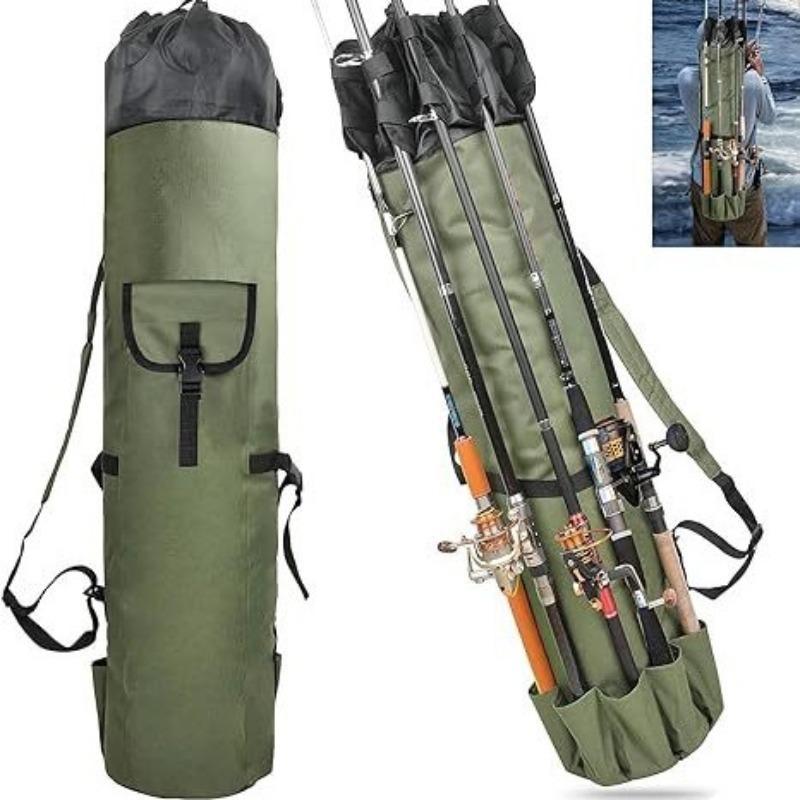 Foldable Fishing Rod Bag, Large Capacity Fishing Rod Storage Bag, Fishing Gear Bag, Outdoor Fishing Accessories