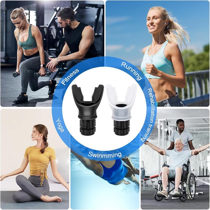 2 Pack Portable Breathing Device Trainer,Exercise Device with Variable Settings,Improve Strength and Endurancee,Lightweight,and Easy to Clean