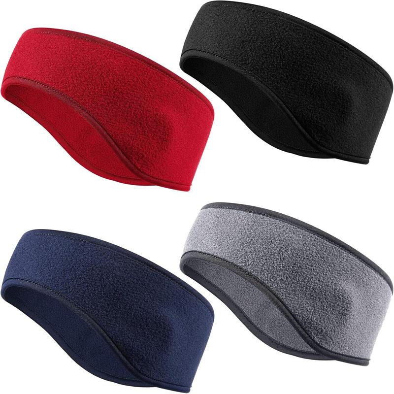 4 count  Fleece Headband Winter Ear Warmer Ear Muff Headbands for  Outside Sporting Running