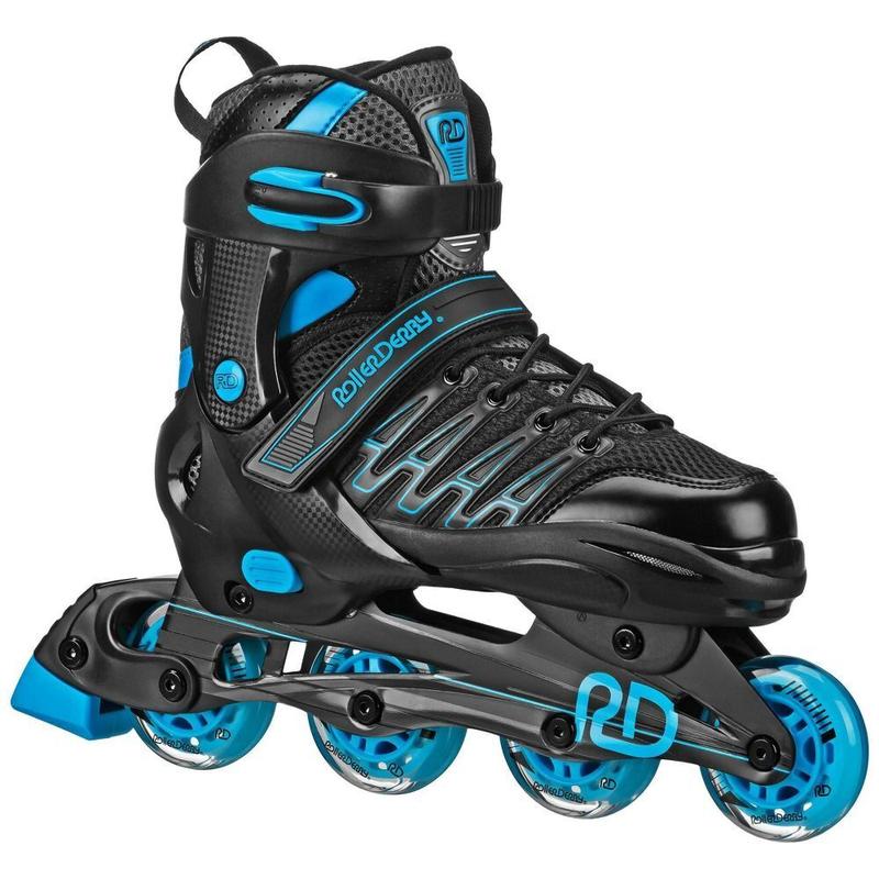 Roller Derby Custom Adult In-Fit Skates - Blue Black 9-12