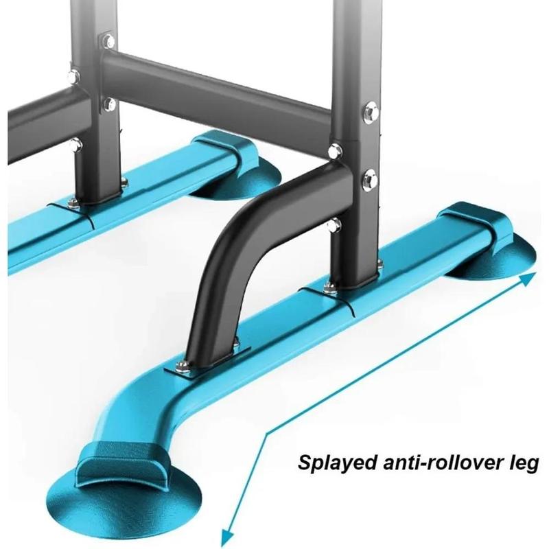 FITLASH Power Tower Workout Dip Station Pull Up Bar, Height Adjustable Multi-Function Dip Stand for Home Gym Strength Training Fitness Equipment