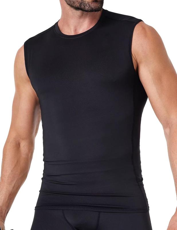 6 or 3 Pack Men's Athletic Compression Shirts Sleeveless Tank Top Base Layer Sports Workout Shirts for Basketball