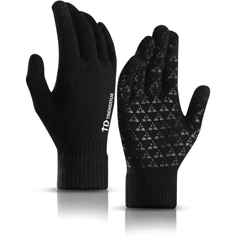 Winter Gloves for Men Women - Upgraded Touch Screen Cold Weather Thermal Warm Knit Glove for Running Driving Hiking