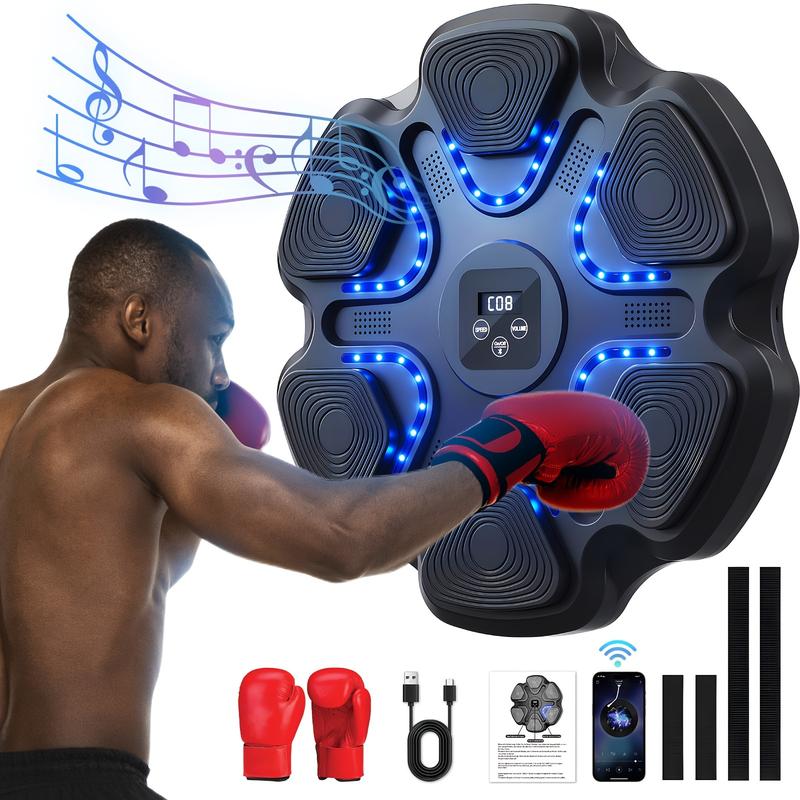 USB  Music Boxing Machine With Boxing Gloves, Interactive Fitness & Reflex Training Gear For Adults, Workout Equipment, Boxing Machine Wall For Home Workout Boxing Target Machine By LOVEWE