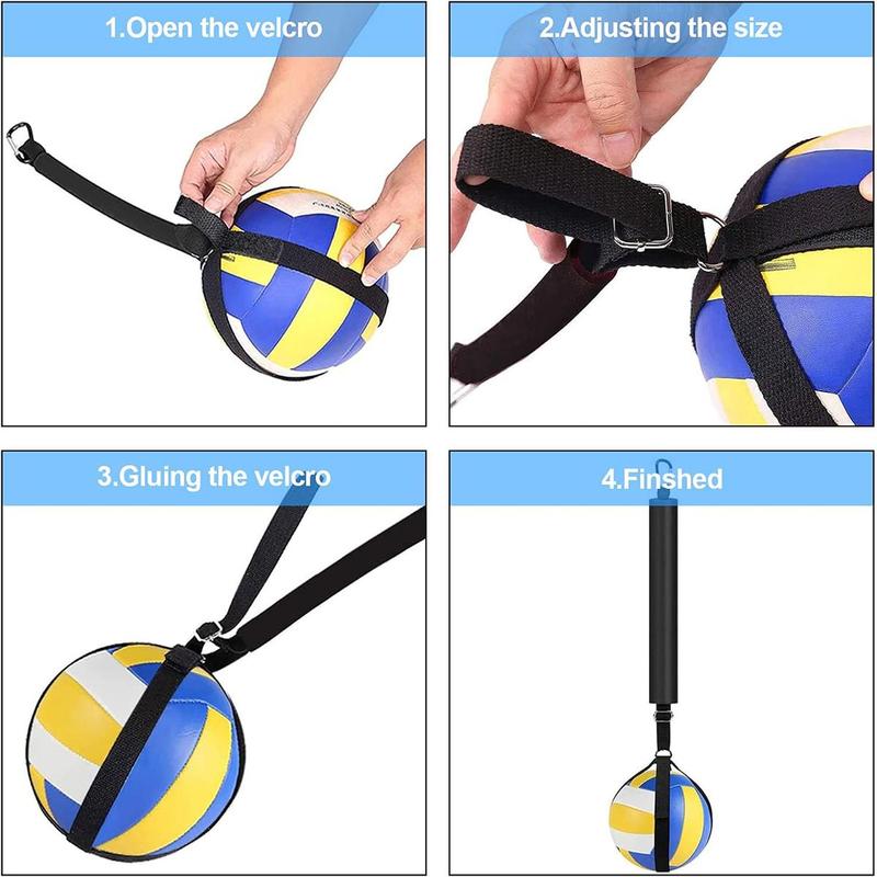 Volleyball Spike Trainer, Self Training Volleyball Resistance Band with Adjustable Waist Belt, Ball Bag & Hand Strap for Practice Attack, Beach Volleyball Accessories