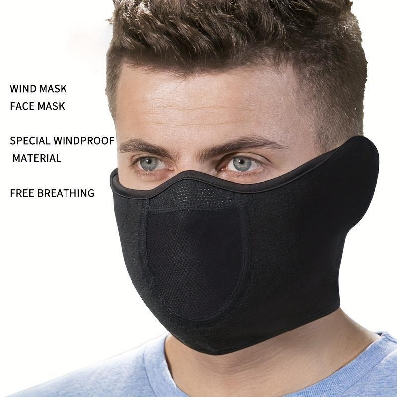 Winter Warm Coldproof Face Mask, Breathable Adjustable Ear Protective Face Mask, Motorcycle Accessories for Outdoor Sports Cycling Running