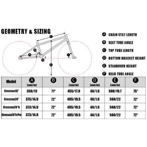 cubsala Crossea 18 20 inch Freestyle BMX Bicycle for Boys Girls and Beginner-Level Rider, Multiple Colors