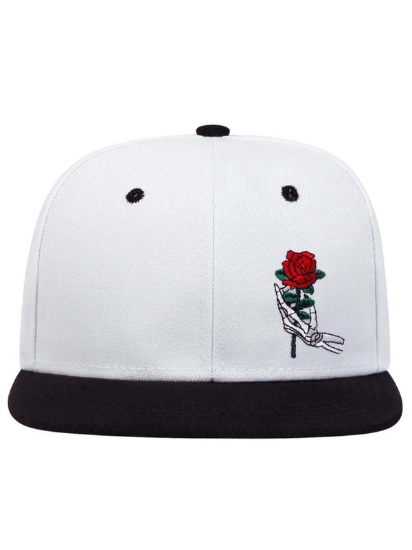 Rose Embroidered Baseball Cap, Outdoor Sports Hat for Women & Men, Outdoor Sun Protection Cap for Daily Use, Hat for Party, Daily Clothing Decor