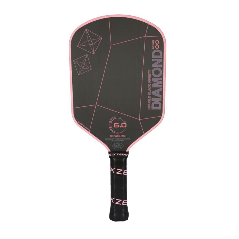 Six 6.0 Zero Pickle Ball Paddle Infinity Edgeless Double Black Diamond Control 16mm - Unleash Your Potential with the Infinity Series Double Black Diamond Paddle