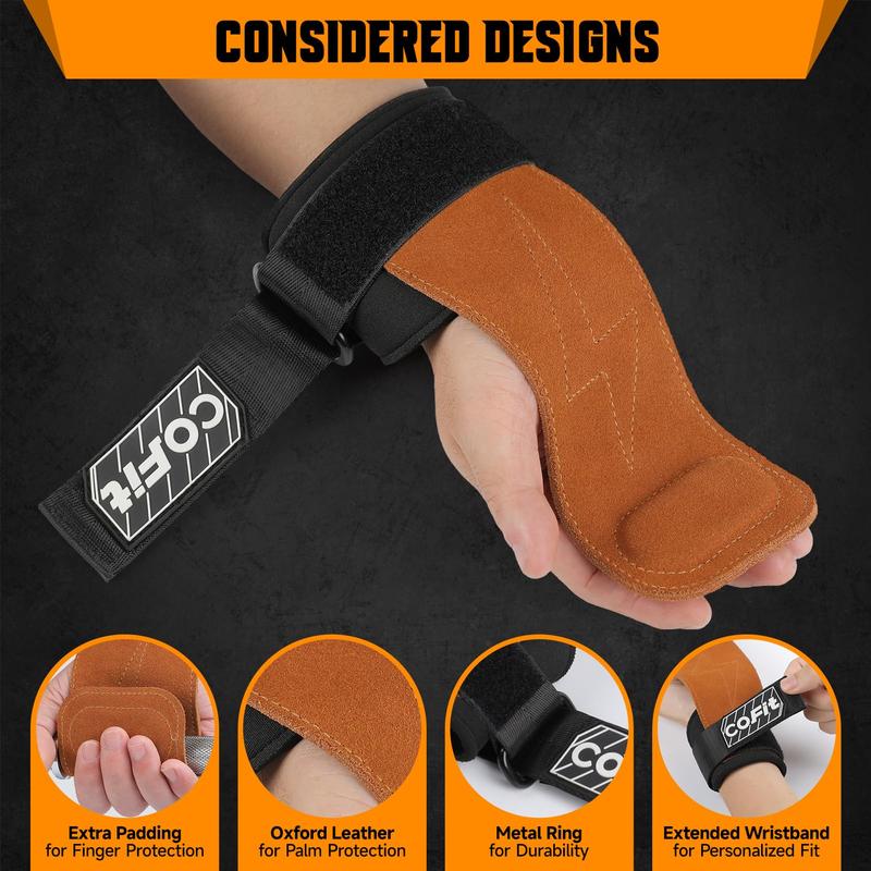 Wrist Straps for Weightlifting, Workout Wrist Wraps with Dual-Layer Oxford Leather, Enhanced Grip for Optimal Hand and Wrist Protection, Gym Lifting Straps for Deadlift and Powerlifting