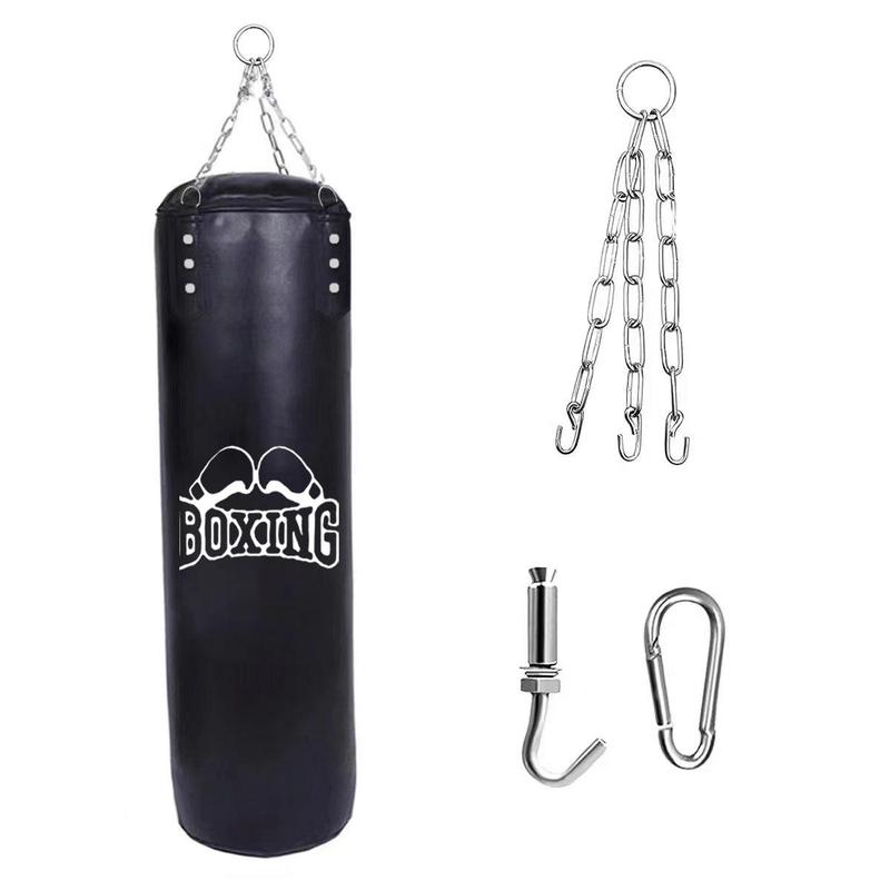 Professional Boxing Sandbag, Summer Gifts, 1 Set PU Leather Heavy Hollow Punching Sandbag, Tear-resistant Boxing Equipment for Martial Arts Training, MMA, Home Gym, Christmas, Christmas Gift