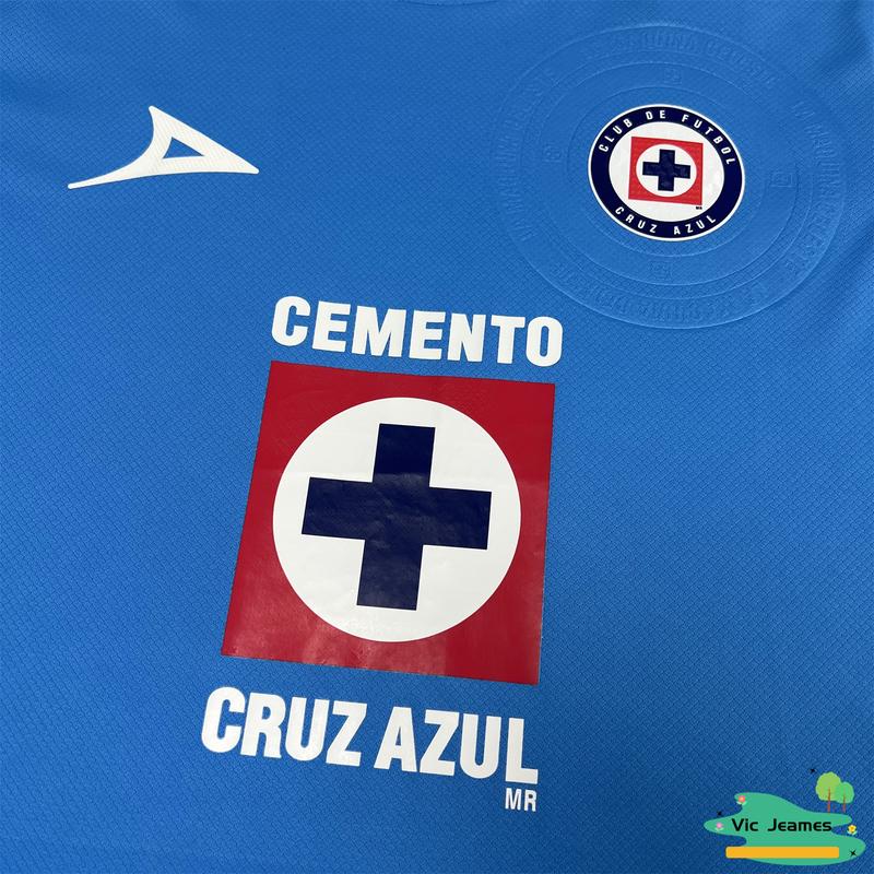 2425 CRUZ AZUL Second Away Red Short Sleeve Top Football Jerseys LIGAMX Fan Edition