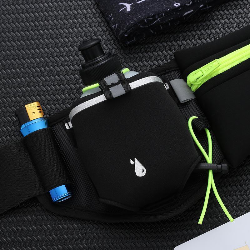 1 Set Outdoor Sports Waist Bag With Water Bottle, Portable Waist Mobile Phone Pouch For Running Marathon