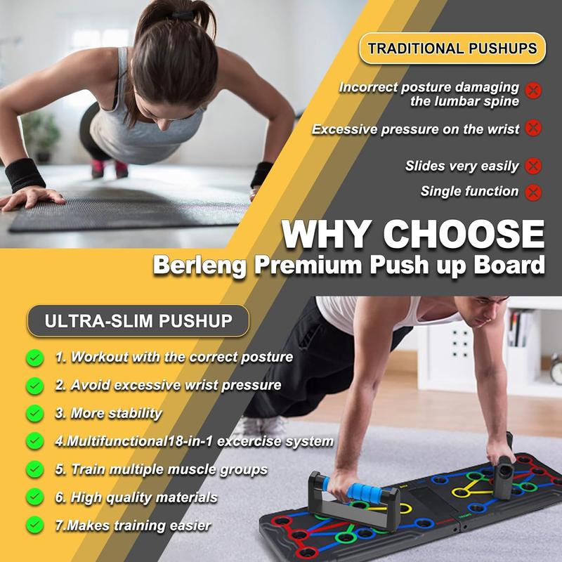 Solid Push Up Board 15 in 1 Home Workout Equipment Multi-Functional Pushup Stands System Fitness Floor Chest Muscle Exercise Professional Equipment