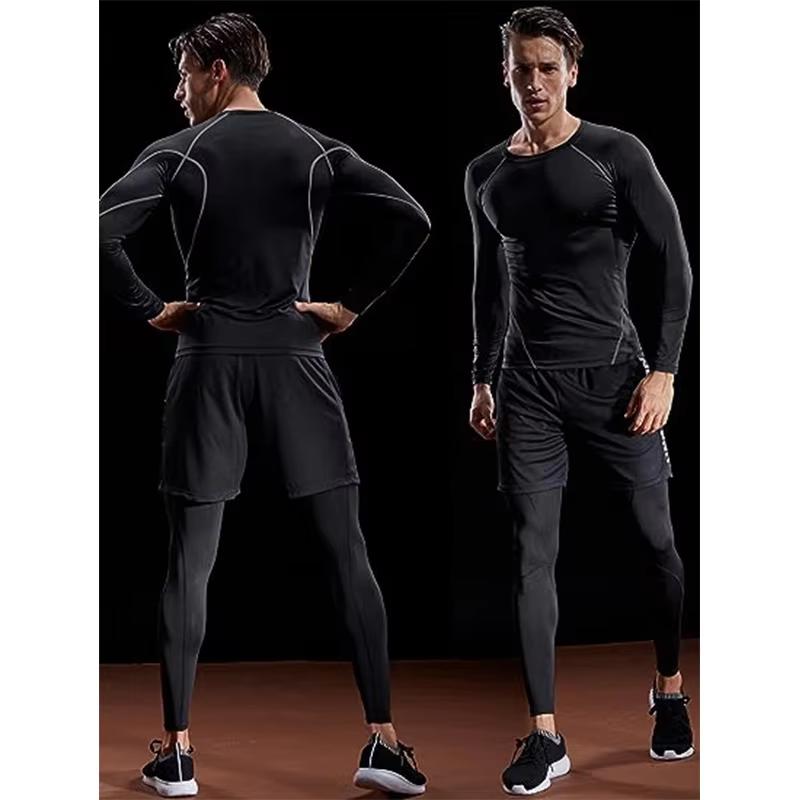 Compression Long Sleeve T Shirt Men Elastic Training T-Shirt Gym Fitness Workout Tights Sport Jersey Athletic Running Shirt Men Does not apply