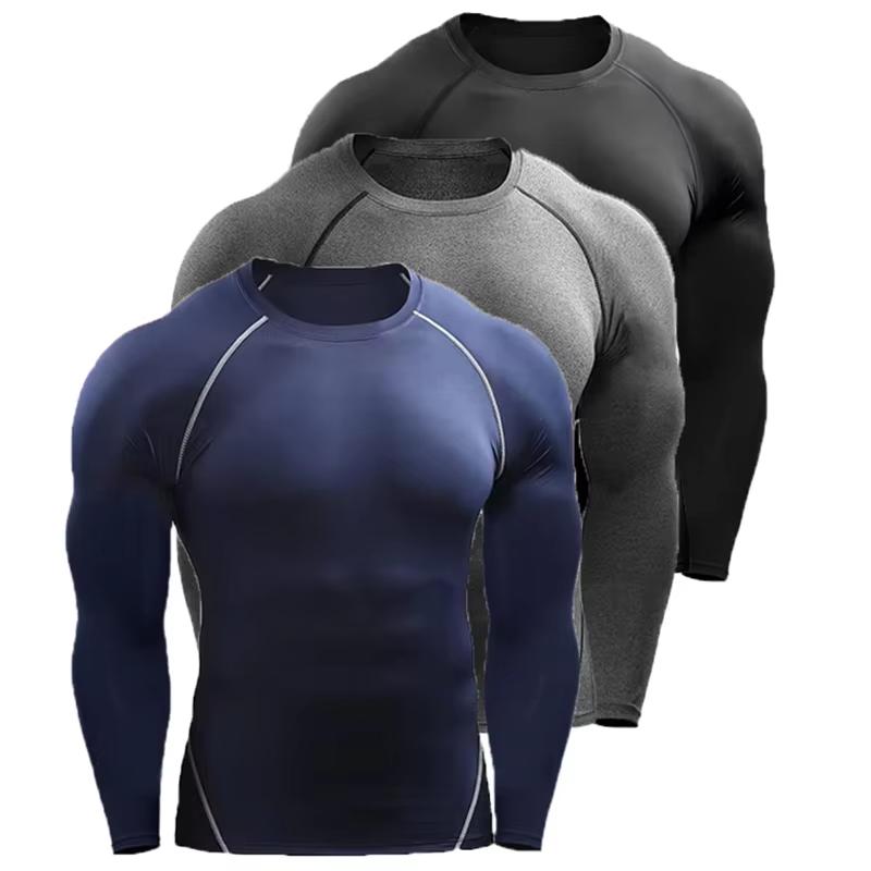 Compression Long Sleeve T Shirt Men Elastic Training T-Shirt Gym Fitness Workout Tights Sport Jersey Athletic Running Shirt Men Does not apply