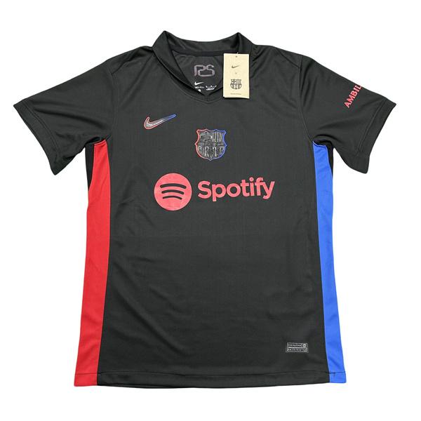 NIKE 2425 Barcelona Away Black Red Soccer Jersey