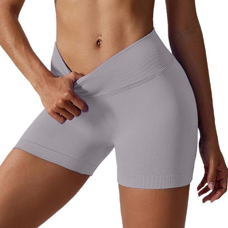 OVESPORT Women 's Scrunch Butt Lifting Workout Shorts  V-shaped Back Waist Gym Shorts High Waist Yoga Short Athletic gym clothes High-Waisted Lycra