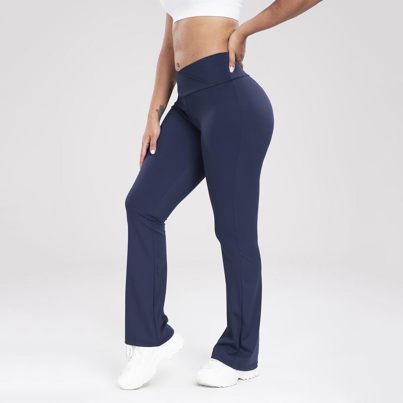 Women's High Waist Flare Leggings  Solid Color Bell Bottom Trousers,  Yoga Pants, Ladies Sportswear Athletic Outfit Gymwear Seamless