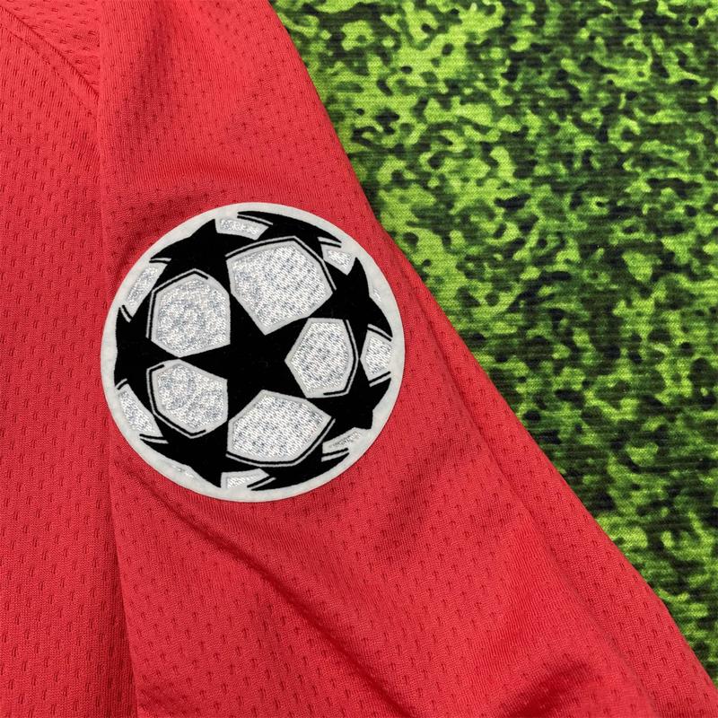 07 08 Manchester United Away Short Sleeve Shirt 7# Ronaldo Retro Soccer Jersey Red Fans Version