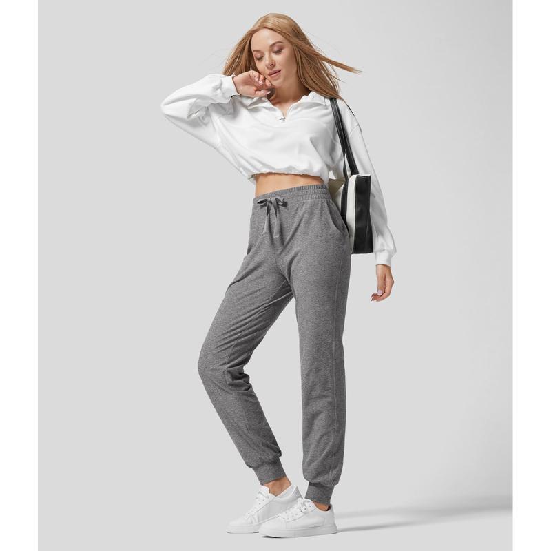 Halara High Waisted Drawstring Side Pocket Ruched Yoga Joggers