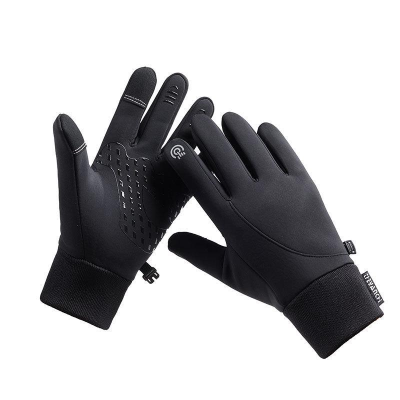 Unisex Winter Cycling Gloves, 1 Pair Outdoor Sports Waterproof Warming Supplies, Thickened Fishing Hand Accessories for Men & Women, Sports & Outdoor Accessories, Gym Accessories