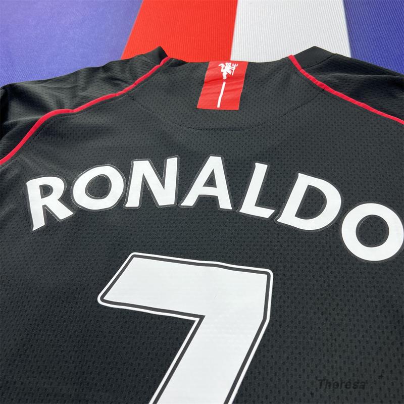 Soccer Jersey Fans Version Away kit Cristiano Ronaldo #7 Black Long Sleeves