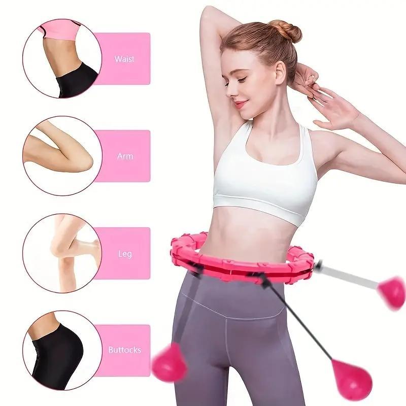 24 Sections Detachable Fitness Ring, Portable Removable Pilates Ring with Weighted Ball, Workout Equipment for Thin Waist