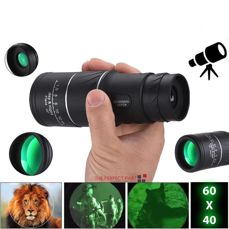 High power 40x60 monocular with night vision, waterproof bak4 prism binoculars black