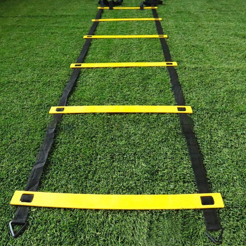 Summer Football Agility Training Ladder Set, Including 1 Count Soccer Training Speed Ladder, 10pcs Obstacle Discs, 4 Counts Ground Nails, 1 Count Storage Bag, Football Training Equipment Set, Christmas Gift