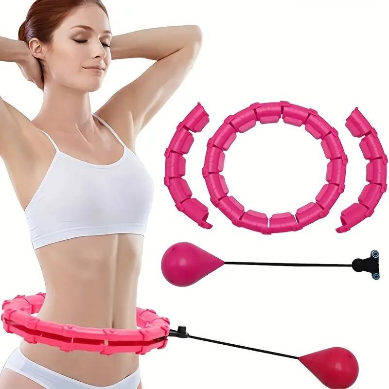 24 Sections Detachable Fitness Ring, Portable Removable Pilates Ring with Weighted Ball, Workout Equipment for Thin Waist