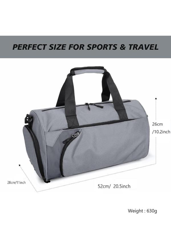 Unisex Athletic Sports Bag, Gym Duffel Bag Waterproof Sports Duffel Bags Travel Weekender Bag, Overnight Bag with Shoes Compartment Black