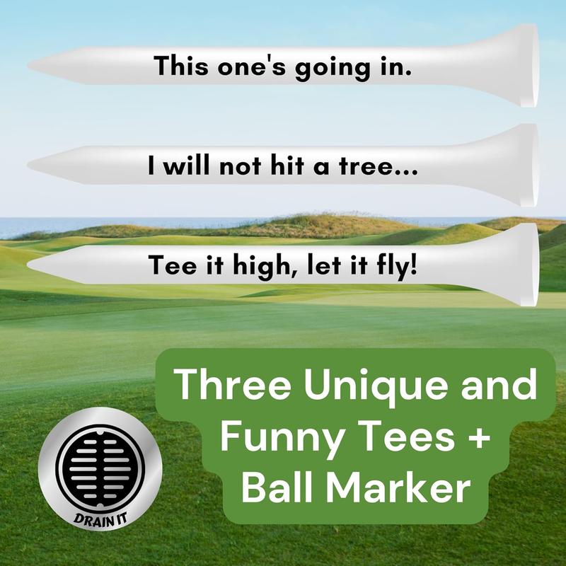 Funny Golf Ball Gift Set, Funny Golf Gifts for Men - Golf Balls for Dad, Mom, and Golfers - Includes 6 Balls, 3 Tees, and 1 Marker HahaHome golf training