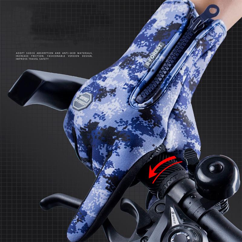 1 Piece Warm Winter Gloves TouchScreen Riding Motorcycle SlidingWaterproof Sports Gloves With Fleece