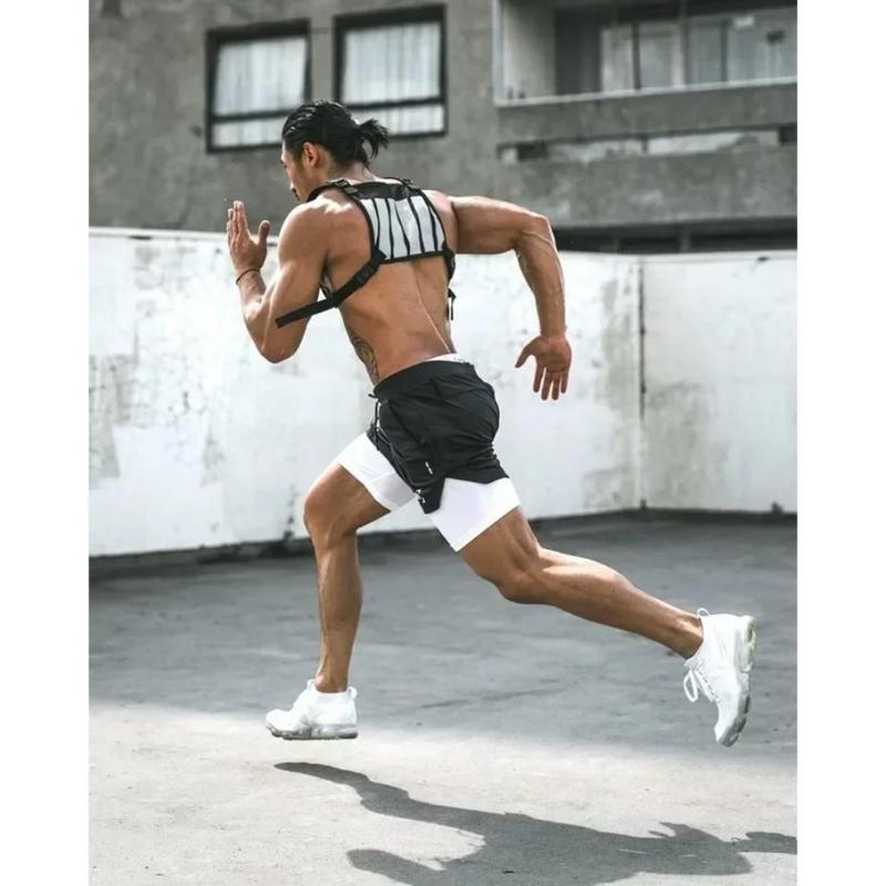 Men's Anime Hunter x Hunter Gym Shorts Bilayer 2-in-1 Breathable Quick-drying Absorb Sweat Sports Short Gym Jogging Pants