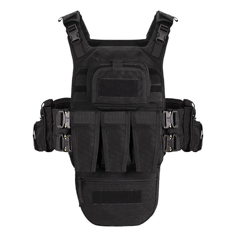 Tactical Vest with Water Bottle Pouch, Multi-pocket Full Protective Tactical Vest, Multi-functional Sports & Outdoor Accessories, Camping Essentials