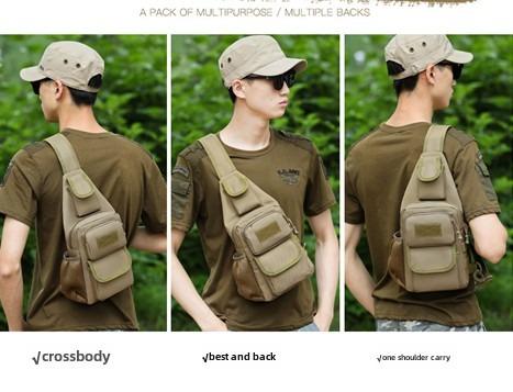 Maxoner Picnic Backpack Military Tactical Shoulder Bag Men Hiking Backpack Nylon Outdoor Hunting Camping Fishing Molle Army Trekking Chest Sling Bag