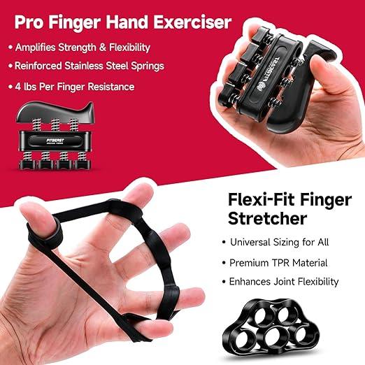 Adjustable Resistance Hand Grips Strengthener Kit - 5 Pack, Forearm and Grip Strengthener