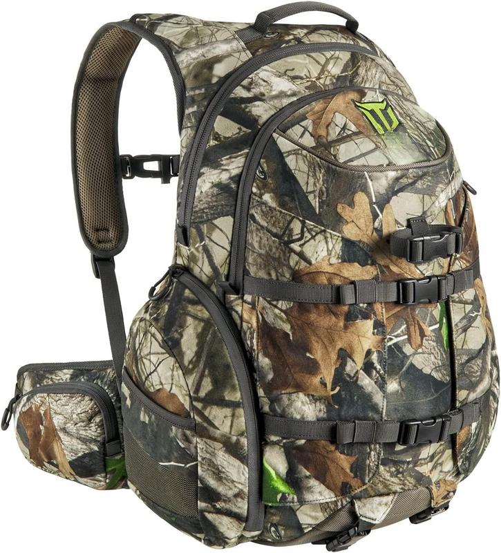 Hunting Backpack, Waterproof Camo Hunting Pack with Rain Cover, Long-Lasting Large Capacity Hunting Day Pack for Rifle Bow Gun (Next Camo G2)