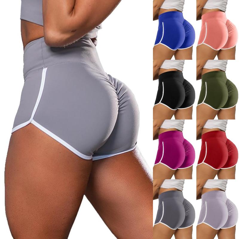 Goranbon Women's Scrunch Booty Workout Shorts High Waisted Butt Lifting Athletic Lounge Pants Leggings