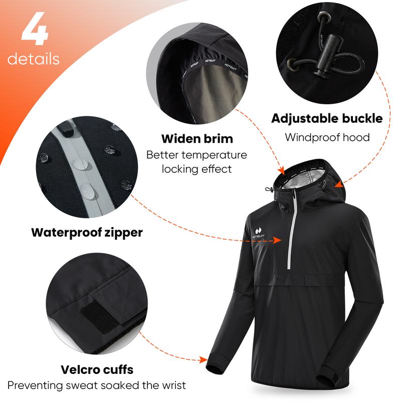 HOTSUIT Sauna Suit for Men – Sweat Suit for Boxing and Exercise, Includes Jacket and Pants