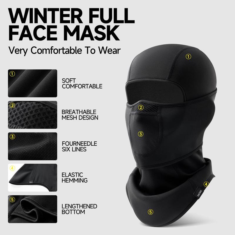 Winter Balaclava Ski Mask for Christmas Gift, 1 Count 2 Counts Warm Face Mask for Cold Weather, Winter Skiing Snowboarding Motorcycling Ice Fishing, Outdoor Work Cycling Face Gear