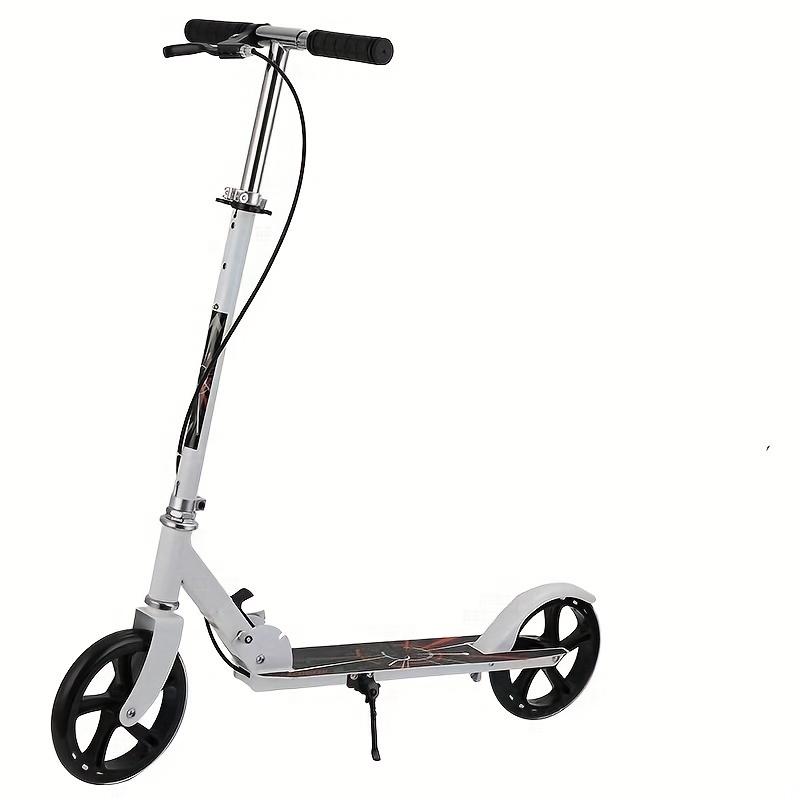 Zhanghh886 Dual Brake Folding Scooter For Adults And Teens, Adjustable Height (4 Positions), Lightweight, Maximum Weight 220 Lbs, 2-Wheel Commuting Scooter